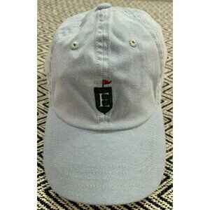 Ahead Oxford Prep Mid Fit Blue Adjustable Golf Hat With Embroidered Flag Logo